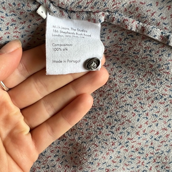 M.i.h jeans 100% silk top - Picture 5 of 5